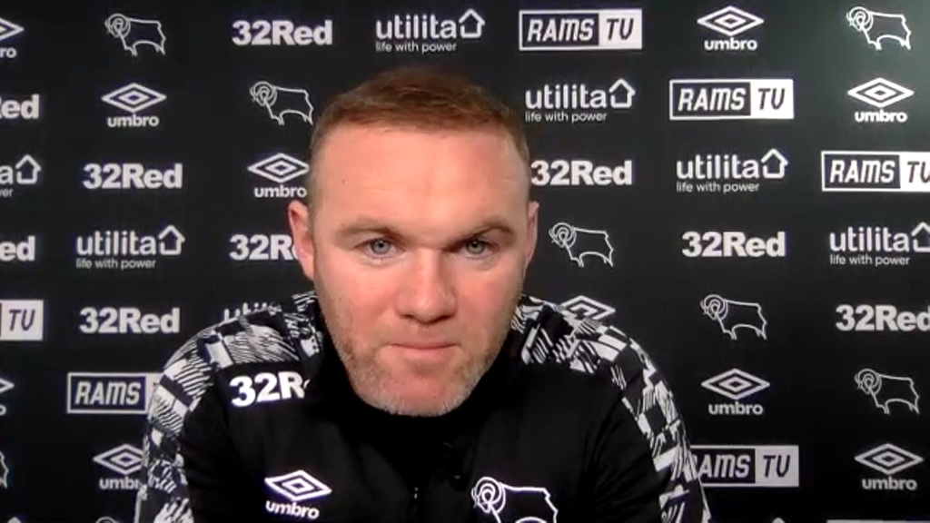 Wayne Rooney speaks out on his Louie Sibley comments after Derby County’s clash with Millwall.